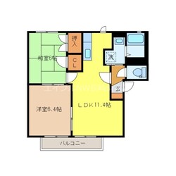 グランデール小川B棟の物件間取画像